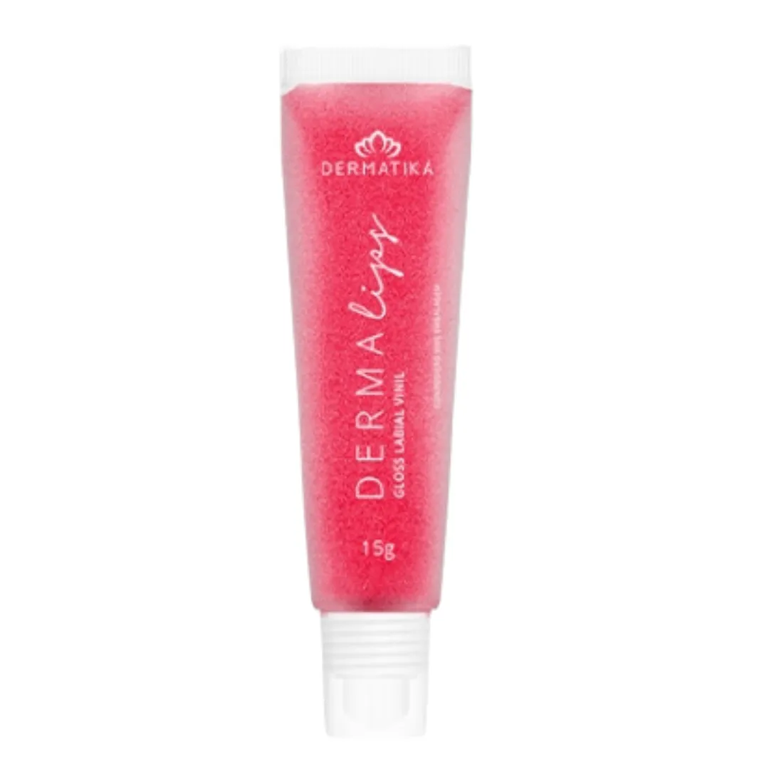 GLOSS LABIAL MORANGO - DERMA LIPS 4ML DERMATIKA
