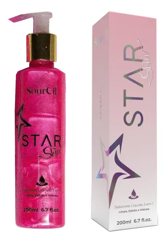 SABONETE LIQUIDO 3 EM 1 STAR SKIN 200 ML SOURCIL
