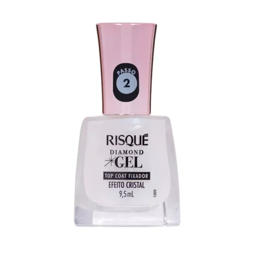 ESMALTE GEL TOP COAT EFEITO CRISTAL 9,5 ML RISQUE