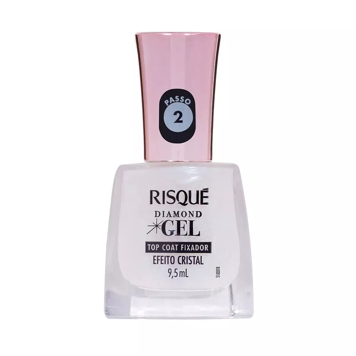 ESMALTE GEL TOP COAT EFEITO CRISTAL 9,5 ML RISQUE