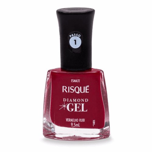 ESMALTE GEL ESPUMANTE VERMELHO RUBI 9,5 ML RISQUE