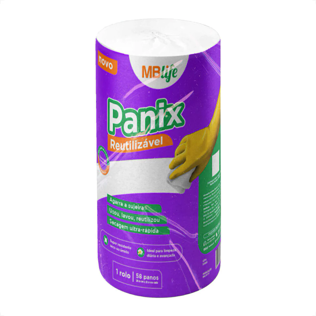TOALHA PANO REUTILIZAVEL BRANCO C/ 58UN PANIX MD LIFE - Imagem 2