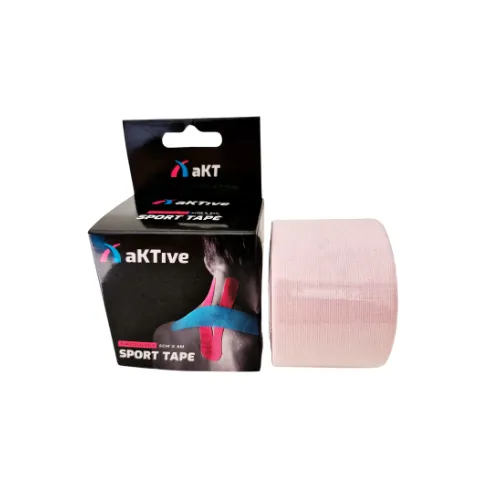 KINESIO BANDAGEM ADESIVA - AKTIVE TAPE ROSA BEBE 5 M X 5 CM - Imagem 2