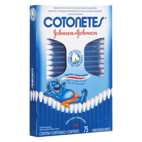 COTONETE JOHNSONS HASTE FLEXIVEL PONTAS DE ALGODAO -75 UNIDADES