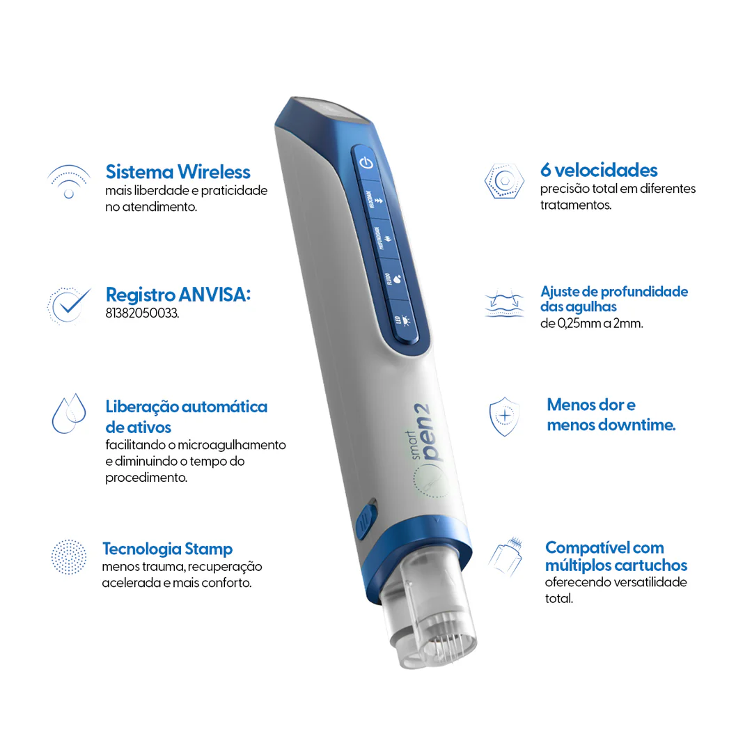 DERMAPEN SMART PEN 2 - CANETA ELETRICA DE MICROAGULHAMENTO - SMART GR - Imagem 2