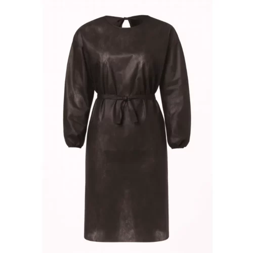 AVENTAL TNT PRETO MANGA LONGA 30G - (PACOTE 10 PÇ)