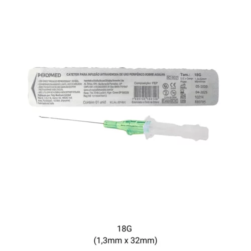 CATETER PERIFERICO INTRAVENOSO 18G X 32 MM - 1 UN POLYMED