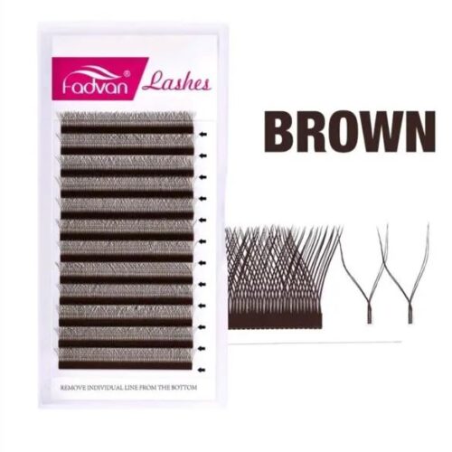 CILIOS FIO YY 2D MIX  BROWM 8 AO 14MM VOLUME BRASILEIRO- FADVAN