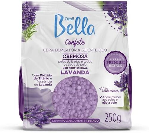 CERA CONFETE CREMOSA QUENTE LAVANDA 1KG - DEPIL BELLA