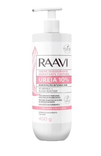 CREME HIDRATANTE CORPORAL DESODORANTE UREIA 10% 450G RAAVI