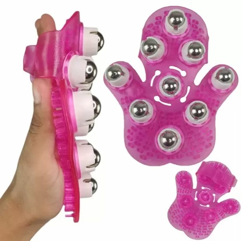LUVAS MASSAGEADORAS COM ESFERAS - ESTEK ROSA