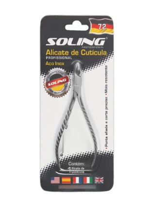 ALICATE DE CUTICULA PONTA RETA REF 72- SOLING