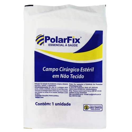 CAMPO CIRURGICO TNT SEM FENESTRA 75CM X75CM ESTERIL POLARFIX -1 UNIDADE