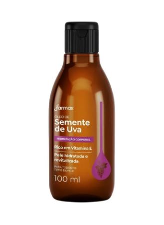 OLEO CORPORAL DE SEMENTE DE UVA FARMAX 100ML