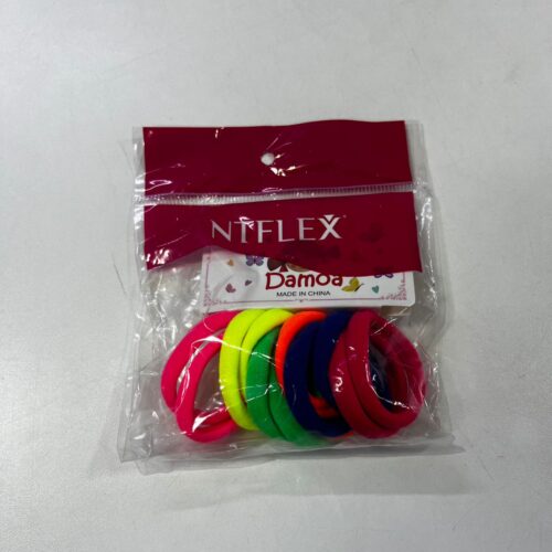 ELASTICO DE CABELO COLORIDO 12 UNIDADES NTFLEX