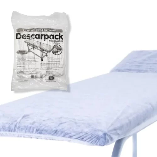 LENÇOL DESCARTAVEL TNT ELASTICO BRANCO 2,00X 0,90 CM 10 UND-  DESCARPACK
