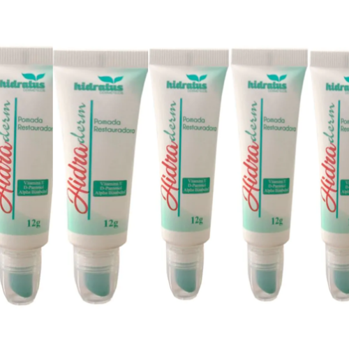 POMADA RESTAURADORA HIDRADERM -KIT 5 UNIDADES 12GR