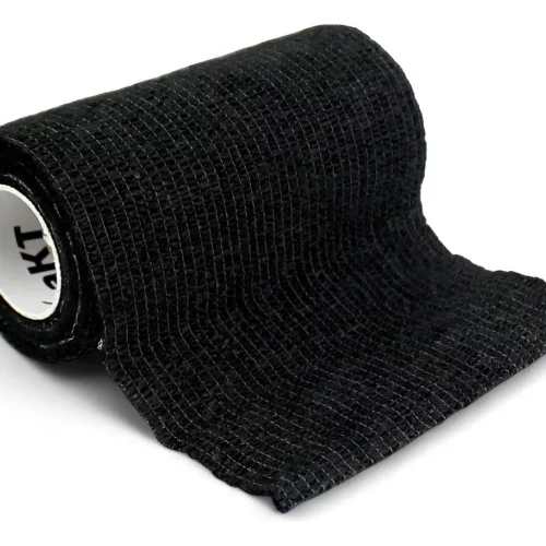 BANDAGEM ELASTICA AUTO-ADERENTE COHESIVE TAPE PRETO 10CM X 2 M- AKTIVE
