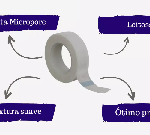 FITA MICROPORE BRANCA PARA EXTENSAO DE CILIOS