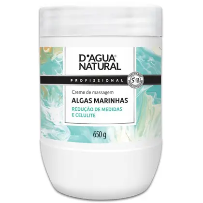 CREME DE MASSAGEM ALGAS MARINHAS 650G DAGUA NATURAL
