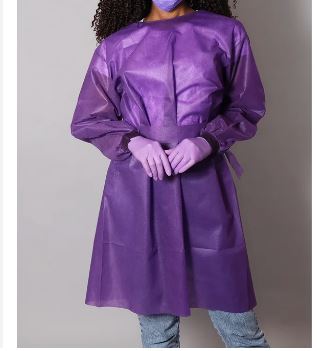 AVENTAL TNT LILAS/ROXO MANGA LONGA 30G - (PACOTE 10 PÇ) - Imagem 2