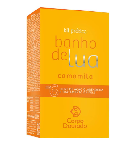 KIT BANHO DE LUA CAMOMILA 6 ITENS CORPO DOURADO