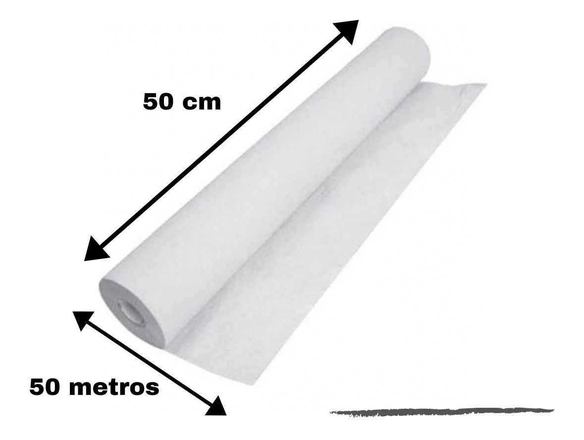 LENÇOL HOSPITALAR PAPEL AMARELO (BRANCO)50CM X 50M 100% CELULOSE- PLUMAX - Imagem 2