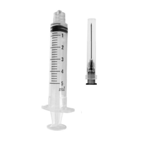 SERINGA HIPODERMICA LUER LOCK COM AGULHA 100 UND- 5ML SEM LÁTEX- SR
