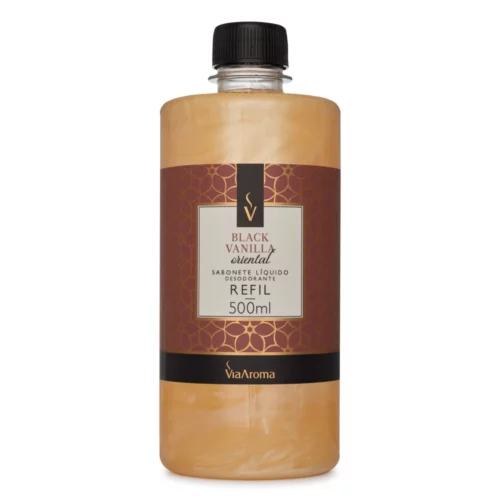 SABONETE LIQUIDO BLACK VANILLA 500 ML REFIL VIA AROMA