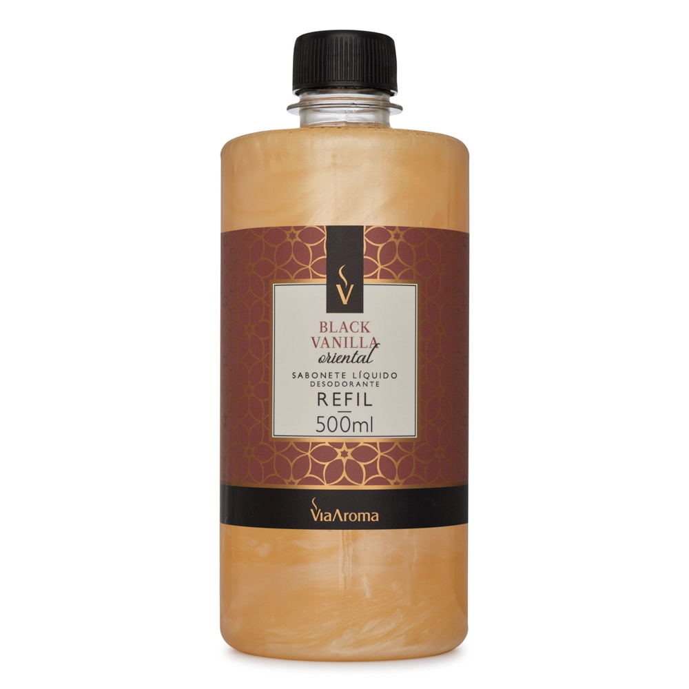 SABONETE LIQUIDO BLACK VANILLA 500 ML REFIL VIA AROMA
