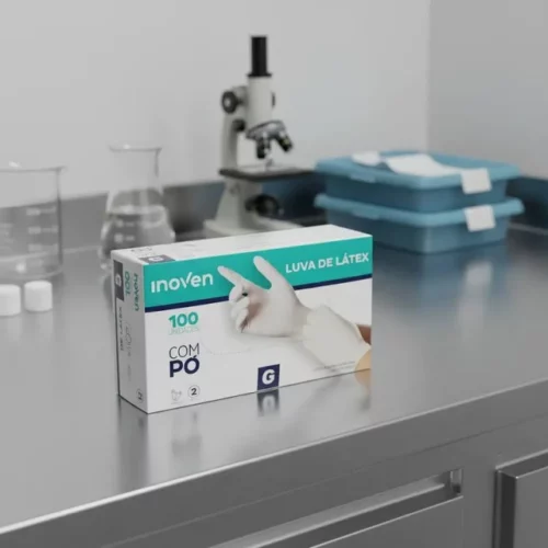 LUVA DE LATEX PROCEDIMENTO C/ PO G 100 UNIDADES INOVEN