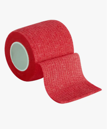 BANDAGEM ELASTICA AUTO-ADERENTE COHESIVE TAPE VERMELHO 5 CMX2 M- AKTIVE