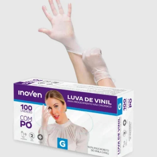 LUVA DE PROCEDIMENTO VINIL COM PO 100 UNDS G- INOVEN