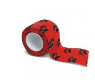 BANDAGEM ELASTICA AUTO-ADERENTE COHESIVE TAPE VERMELHO PATINHA 5 CMX2 M- AKTIVE