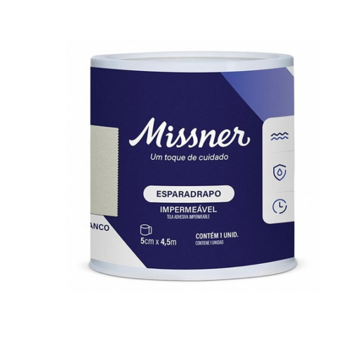 ESPARADRAPO IMPERMEAVEL BRANCO 5CM X 4,5M - MISSNER