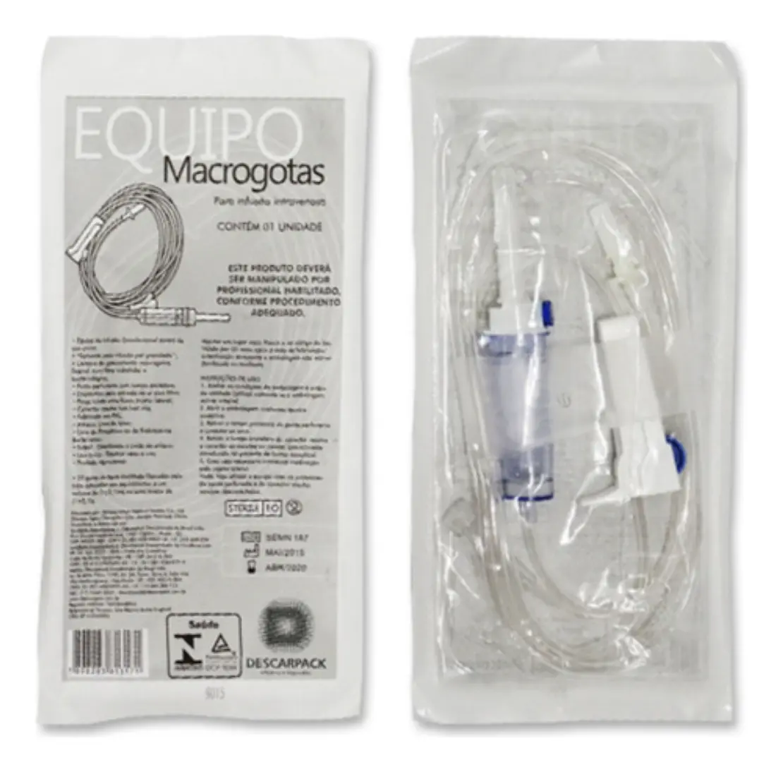 EQUIPO MACROGOTAS COMPLETO LUER SLIP- 1 UND. DESCARPACK