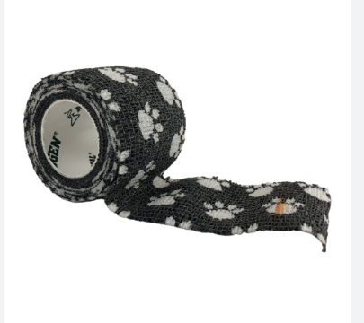 BANDAGEM ELASTICA AUTO-ADERENTE COHESIVE TAPE PRETO PATINHA 5 CMX2 M- AKTIVE