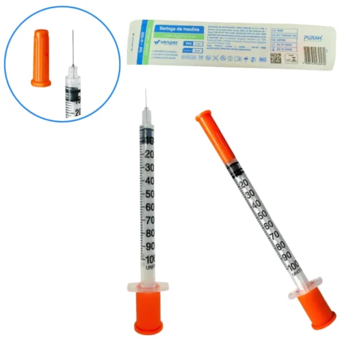SERINGA INSULINA AGULHA FIXA 1ML 30G 8MMX0,30 - 1 UND.- VENPER