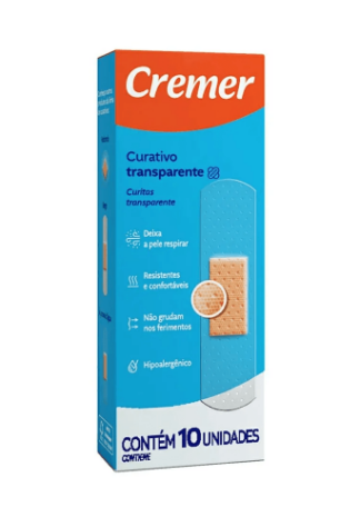 CURATIVO CREMER TRANSPARENTE CX10 UNIDADES
