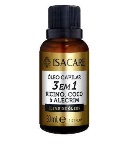 OLEO 3 EM 1 - ALECRIM, RICINO E COCO 30ML ISACARE