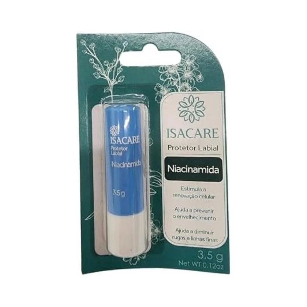 HIDRATANTE PROTETOR LABIAL C/ NIACINAMIDA 3,5G ISACARE