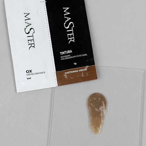 TINTA CASTANHO MEDIO MASTER 1G + OXIDANTE 1ML SACHES