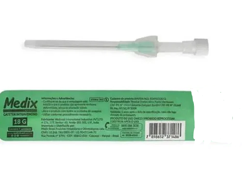 CATETER INTRAVENOSO TEFLON 18G VERDE MEDIX