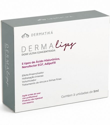 FLUIDO MICROAGULHAMENTO - DERMA LIPS 3 X5 ML DERMATIKA
