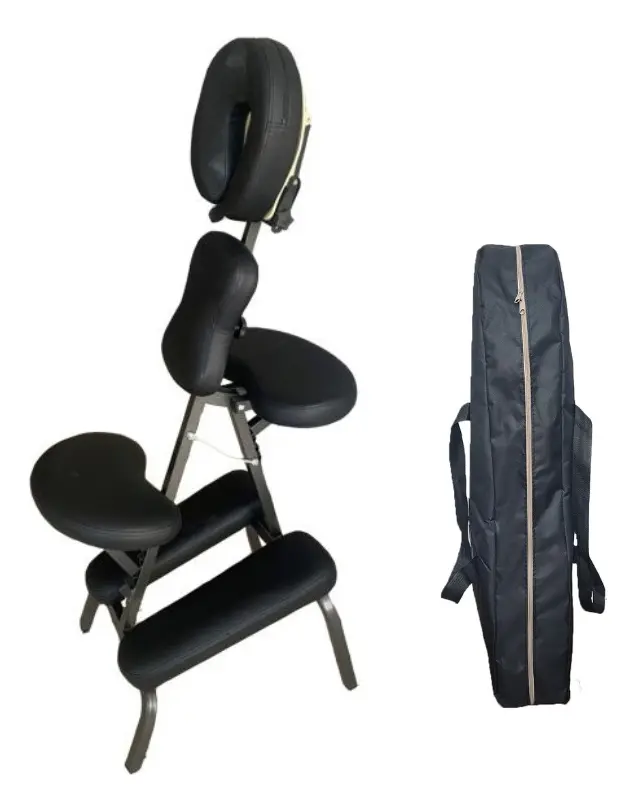 CADEIRA QUICK MASSAGE PORTATIL DOBRAVEL COM BOLSA PARA TRANSPORTE BK